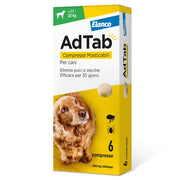 Adtab Per Cani Da 11 A 22kg 6 Compresse Masticabili 450mg