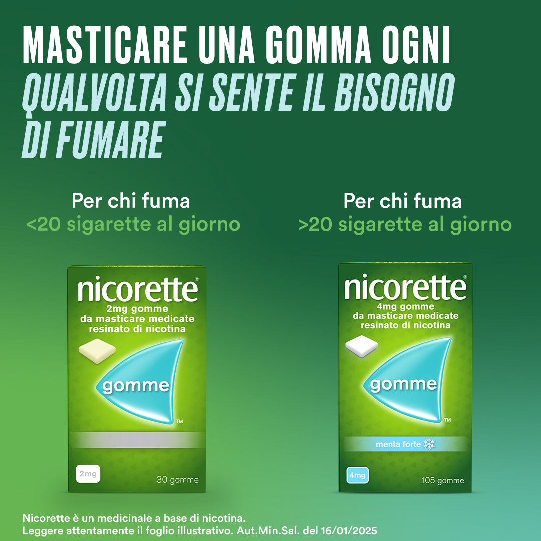 Nicorette Gomme Masticabili Per Smettere Di Fumare 2mg 30 Pezzi