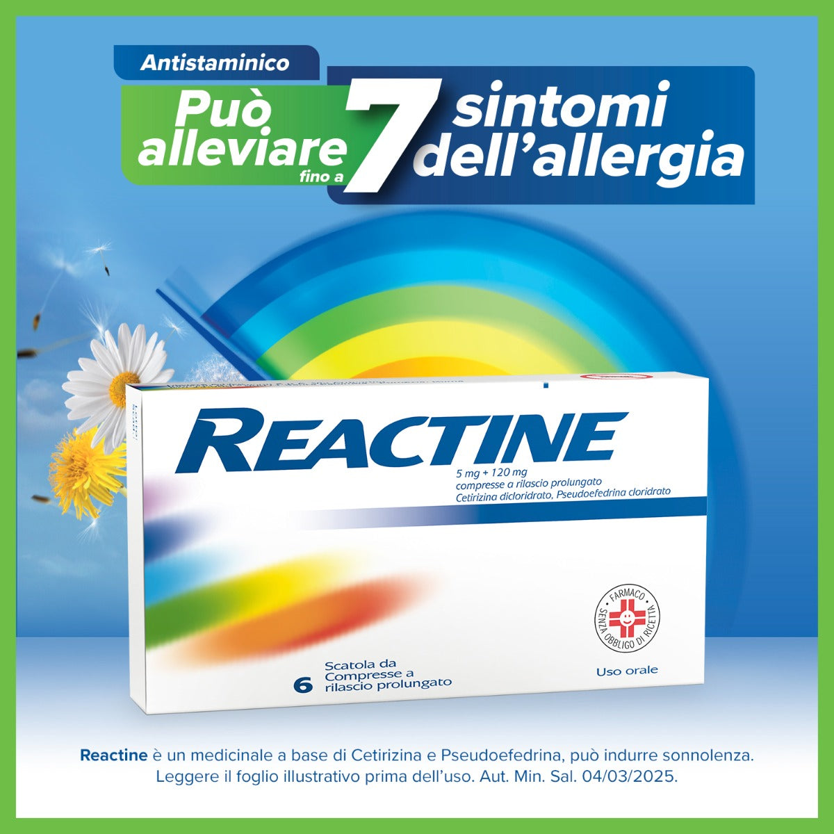 Reactine 6 Compresse Antistaminico