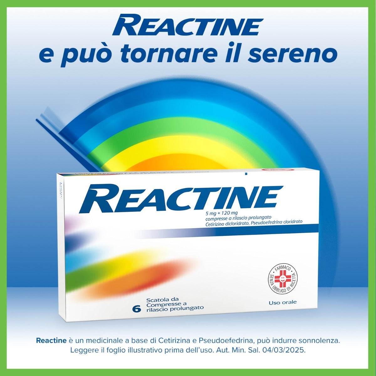 Reactine 6 Compresse Antistaminico
