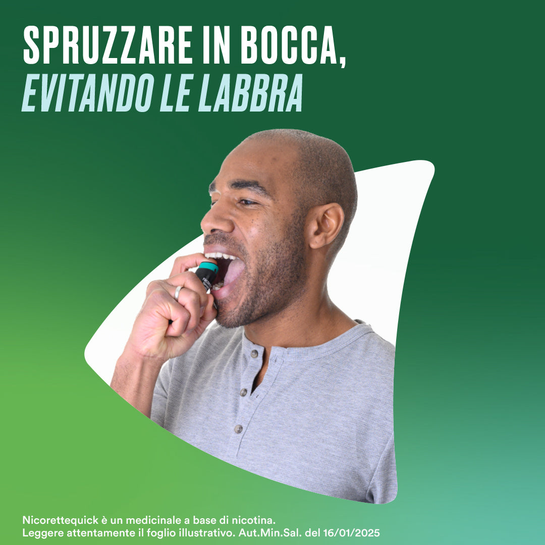 NicoretteQuick Spray Per Smettere di Fumare Oromucosale 1 Flacone
