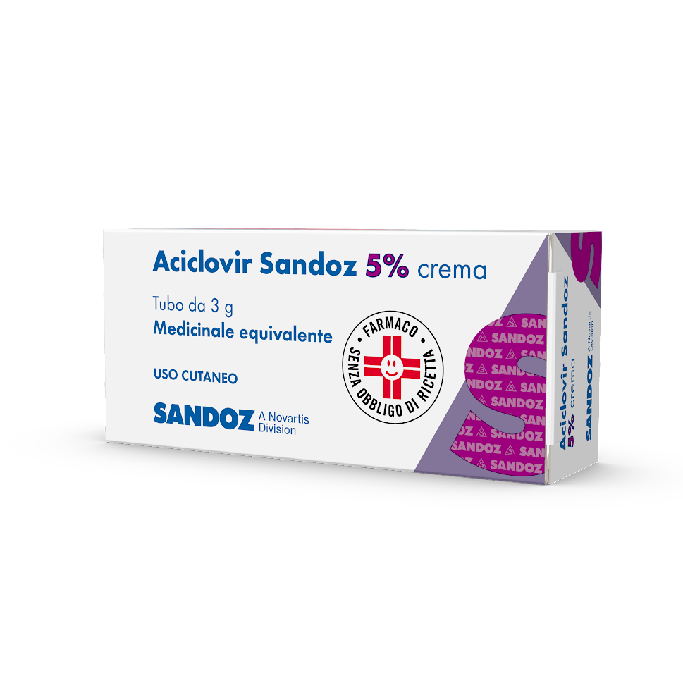 Aciclovir Sandoz  Crema Derm 3g 5%