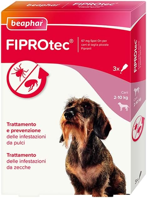 Beaphar Fiprotec 67mg per Cani da 2 a 10Kg 3x0,67ml