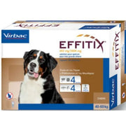 Effitix Spot-On Soluzione 24 Pipette 6,60ml 402mg + 3600mg Cani Da 40 A 60Kg