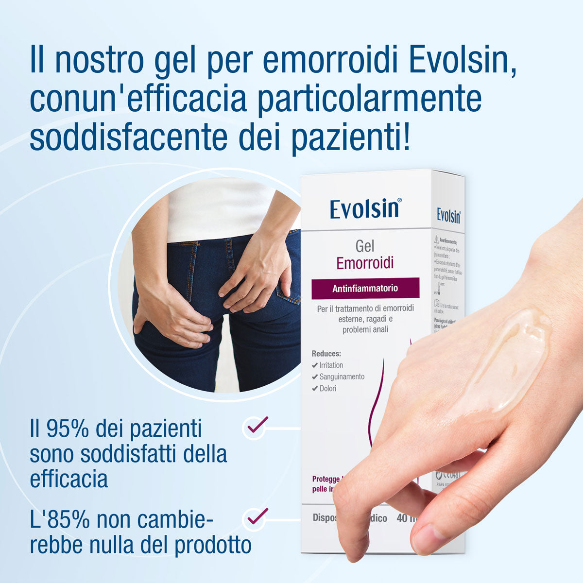 Evolsin Gel Per Emorroidi 40ml