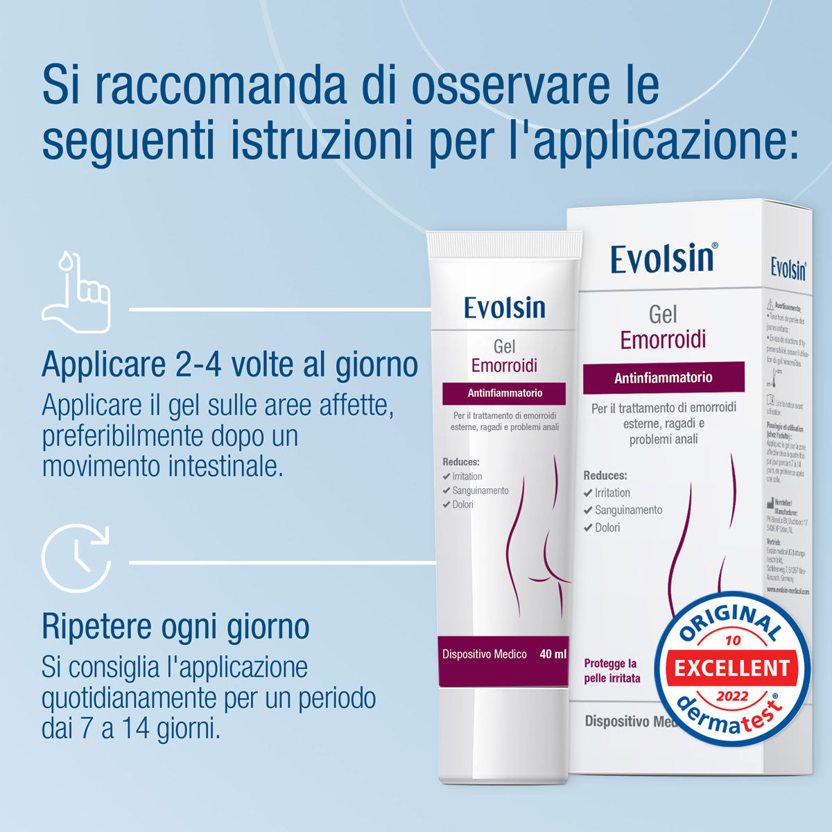 Evolsin Gel Per Emorroidi 40ml