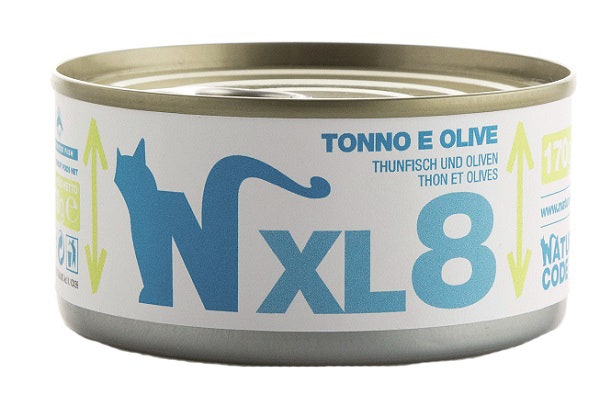 Natural Code XL8 per Gatti Adulti Tonno e Olive 170g