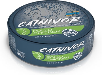 Catnivor Cibo Umido Pollo Per Gatti Adulti Lattina 80g