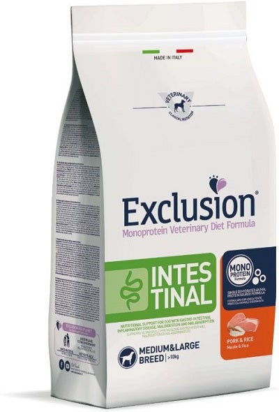 Exclusion Monoprotein Intestinal Suino/Riso Cani 12kg