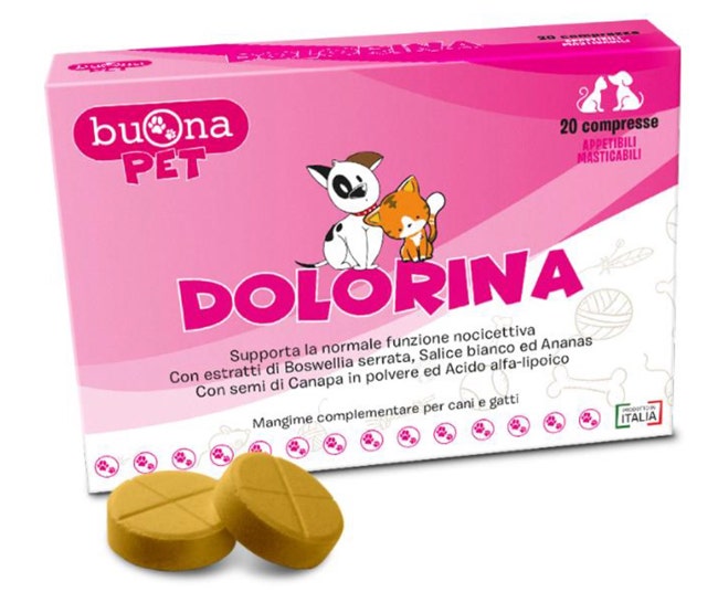 Dolorina Mangime Complementare Per Cani E Gatti 20 Compresse