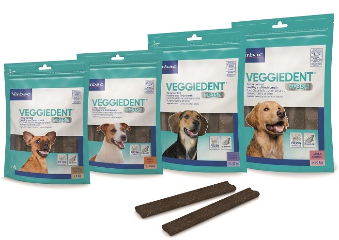 Veggiedent Fresh Salute Cavo Orale Cane Taglia Grande > 30kg 15 Stick