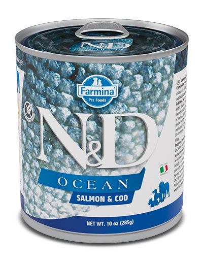 Farmina Natural & Delicious Ocean Con Salmone E Merluzzo Per Cani Adulti 285g