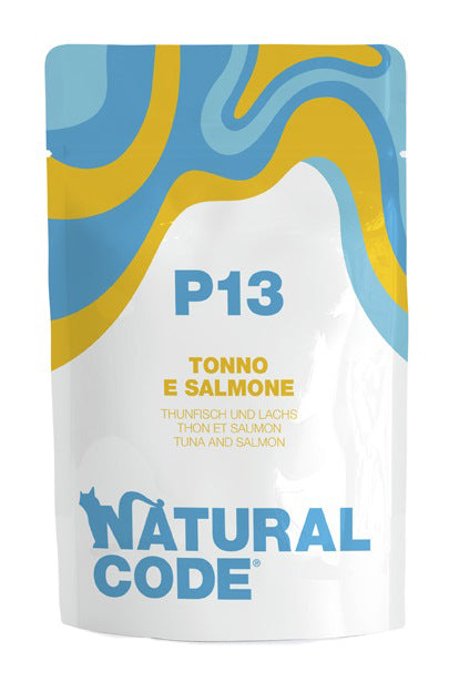 Natural Code Tonno e Salmone Umido Gatto Busta 70 g