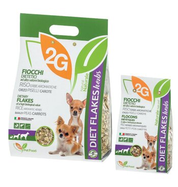 2g pet food diet flakes herbs 350 g