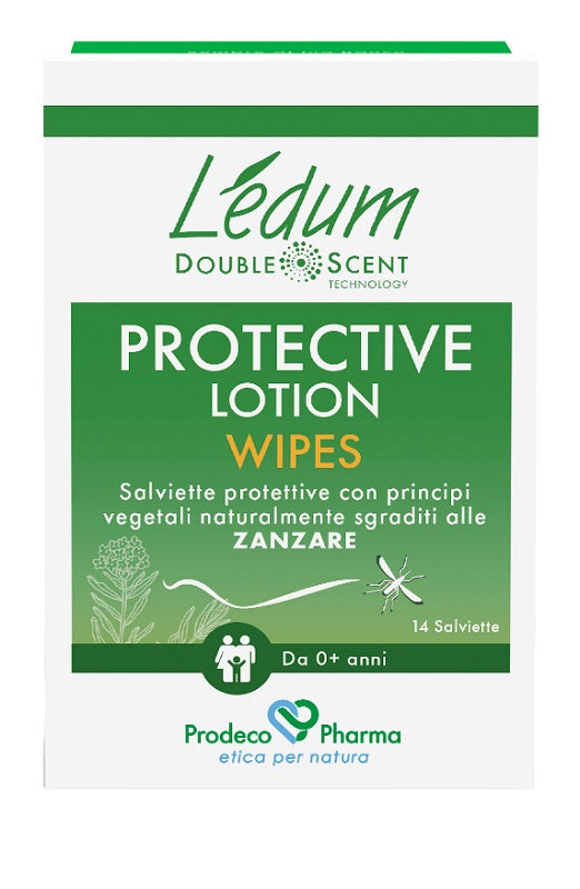 Ledum ds Protective Lotion Wipes 14 Pezzi