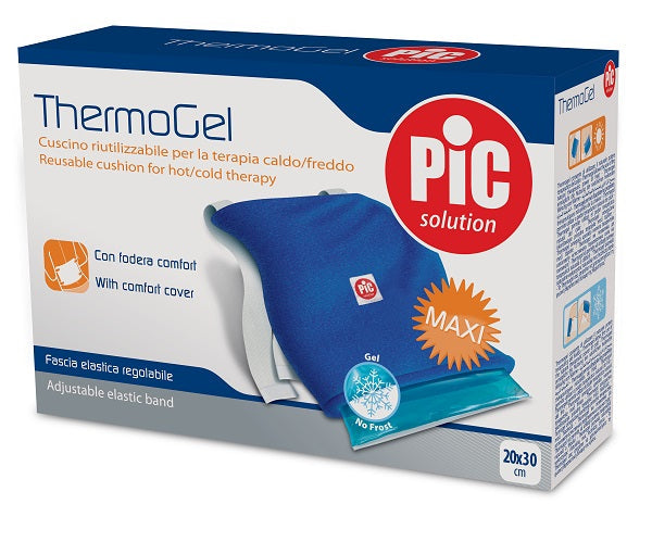 Cuscino Thermogel Riutilizzabile per Terapia Caldo Freddo cm 20x30 con Fodera Fascia Elastica Itc