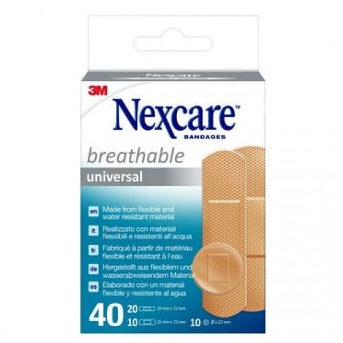 3M Nexcare Traspirante 40 Cerotti Assortiti