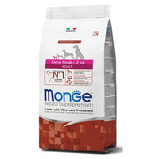 Monge Agnello Riso E Patate Cibo Secco Per Cani Adulti Taglia Molto Piccola Sacco 2,5 Kg