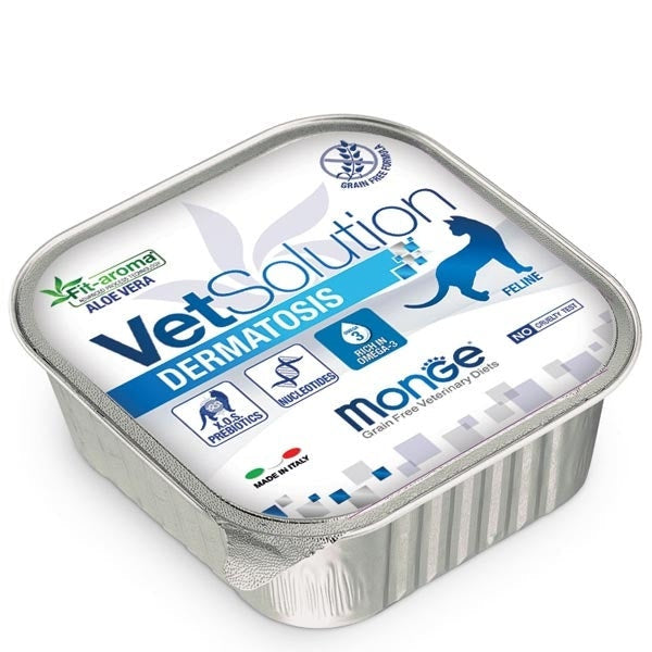 Monge VetSolution Dermatosis Linea Veterinaria Cibo Umido Gatti 100g