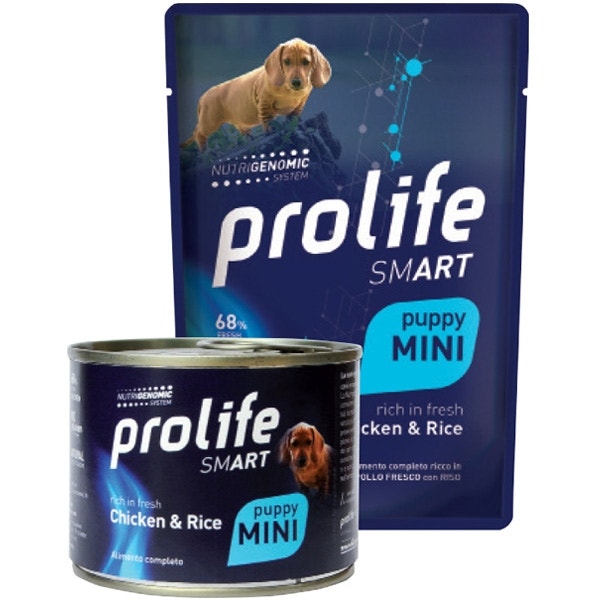 Prolife Smart Pollo Fresco Con Riso Cibo Umido Per Cuccioli Taglia Piccola Busta 100g