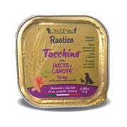 Unipro Rustico Cibo Umido Tacchino Con Pasta E Carote Per Cani Vaschetta 100g