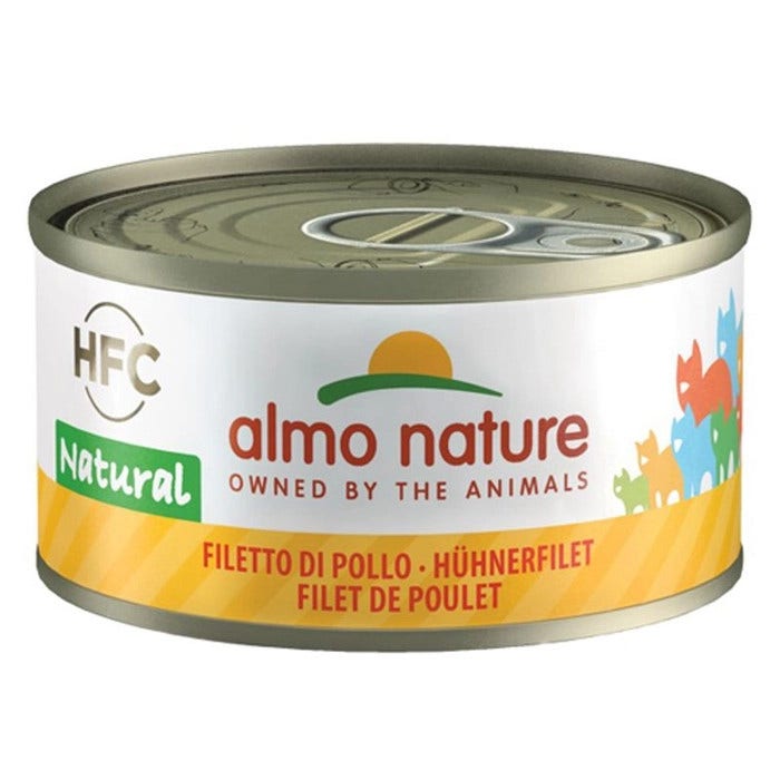 Almo Nature HFC Natural Cibo Umido Petto Di Pollo Per Gatti Adulti Lattina 70g