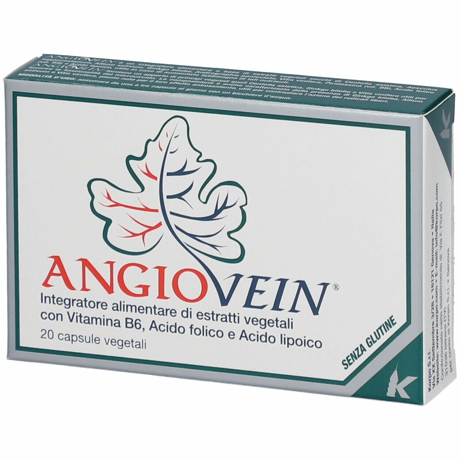 Angiovein integratore circolo 20 capsule in gelatina