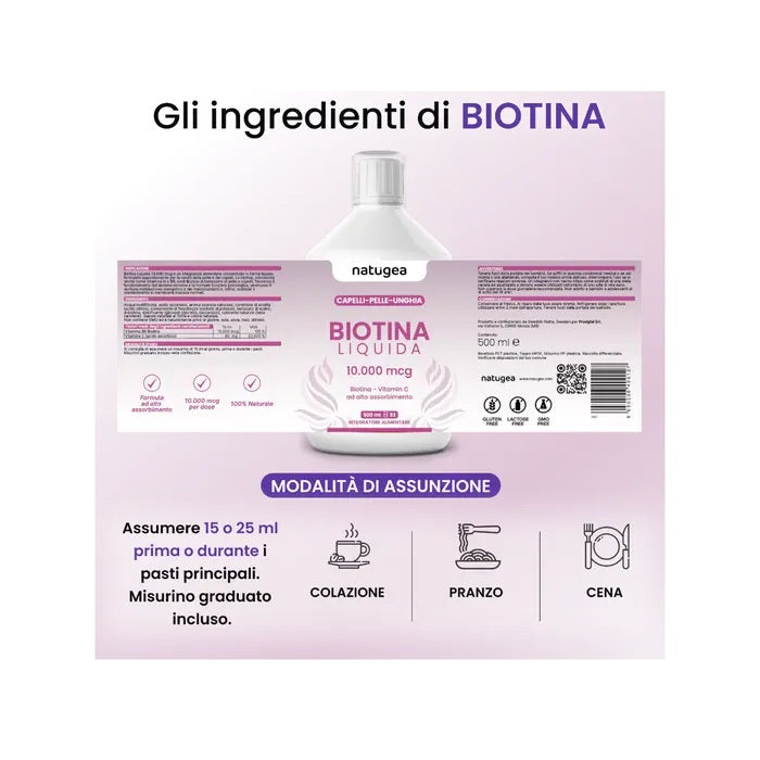 Natugea biotina liquida 10.000 mcg 500ml