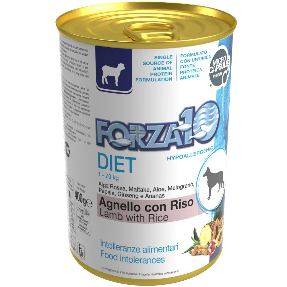 Forza10 Diet Agnello E Riso Cibo Umido Cani Adulti Barattolo 400g