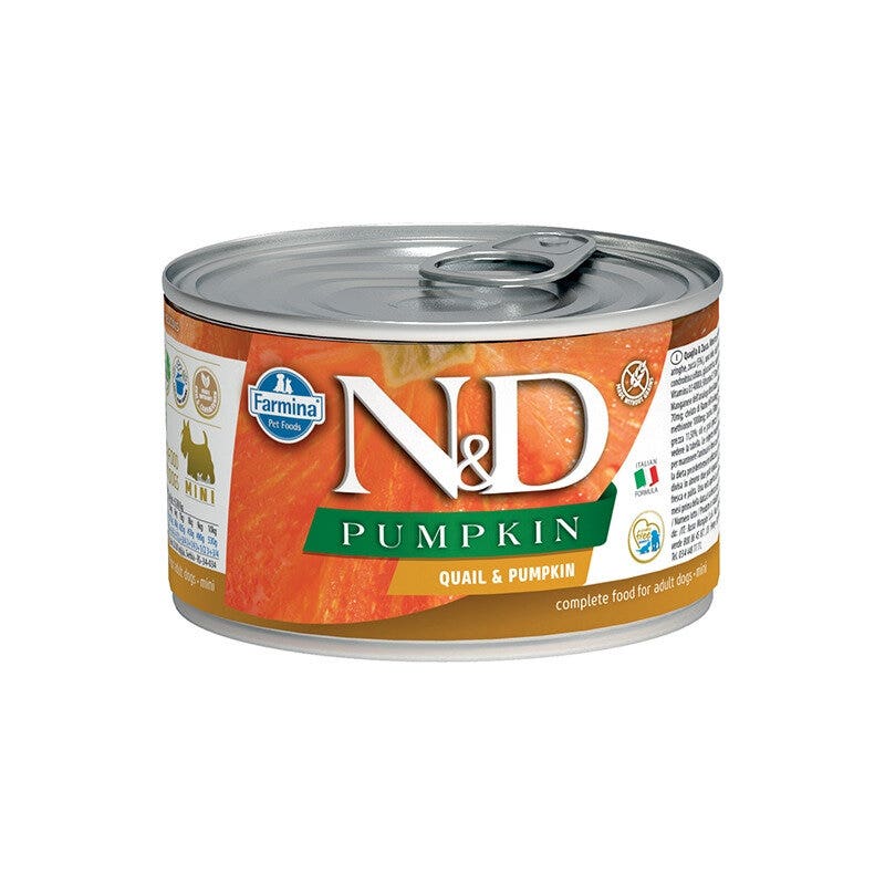 Farmina Natural & Delicious Pumpkin Mini Con Quaglia E Zucca Per Cani Adulti 140g