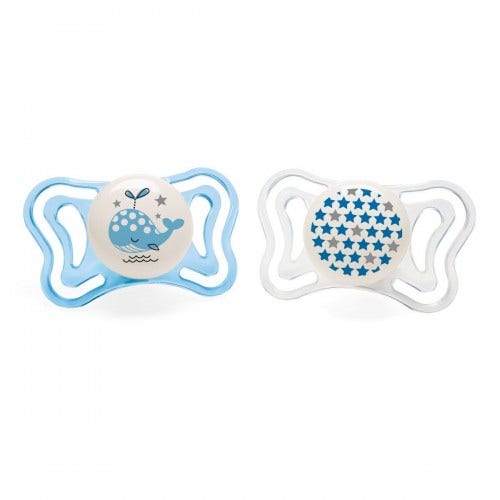 Chicco succhietto light luminoso silicone 2-6 mesi 2 pezzi