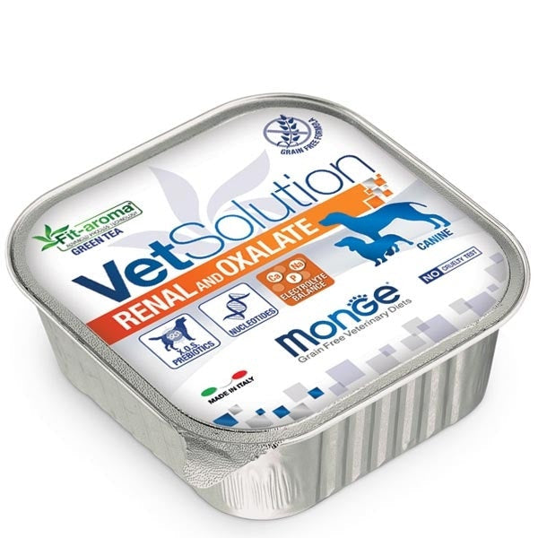 Monge VetSolution Renal And Oxalate Linea Veterinaria Cibo Umido Cani 150g