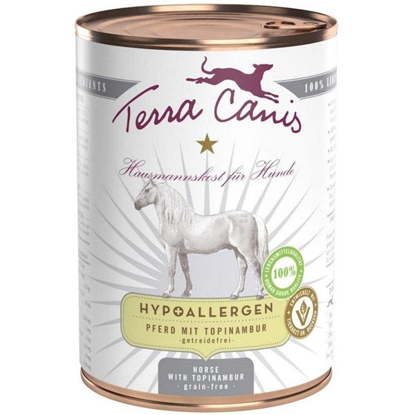 Terra Canis Cibo Umido Con Cavallo E Topinambur Per Cani Adulti Scatoletta 400g