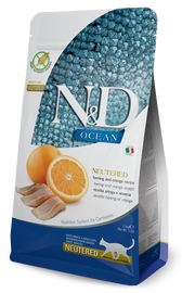 Farmina N&D Ocean Neutered Aringa E Arancia Gatti Adulti Sterilizzati Sacco 300g