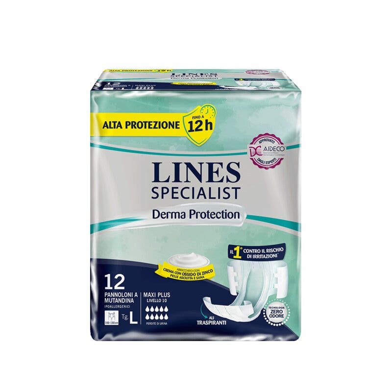 Lines Specialist Derma Protection Pannolone A Mutandina Taglia L 12 Pezzi