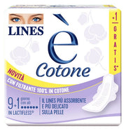 Lines è Cotone 10 Assorbenti Giorno con Ali