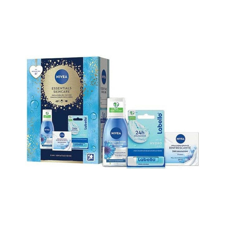 Nivea Cofanetto Essential Skincare Struccante 125ml + Crema Giorno 50ml + Labello