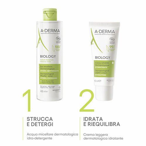 A-Derma Biology Crema Leggera Dermatologica idratante 40 ml
