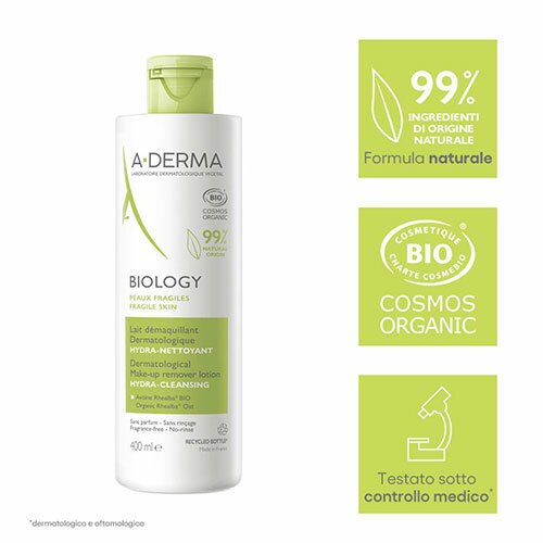 A-Derma Biology Latte Struccante Idra-Detergente 200 ml