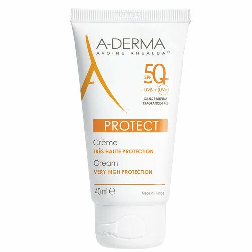 A-Derma Crema Solare Senza Profumo SPF 50+ Tubo 40 ml