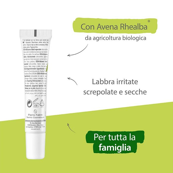 A-Derma Dermalibour+ Cica Balsamo Labbra Ristrutturante 15 ml