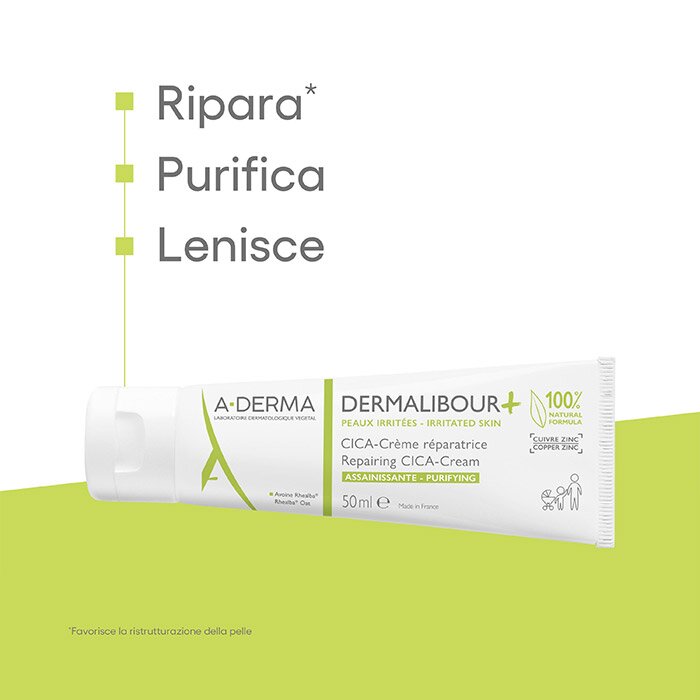 A-Derma Dermalibour+ Crema Riparatrice Viso e Corpo 50 ml