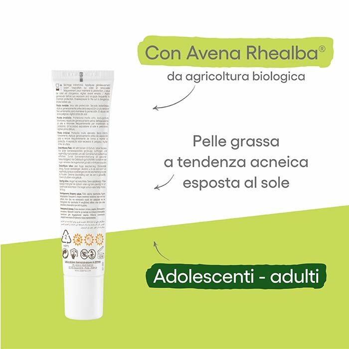A-Derma Fluido Invisibile SPF 50+ Protezione Viso 40 ml
