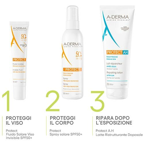 A-Derma Fluido Invisibile SPF 50+ Protezione Viso 40 ml