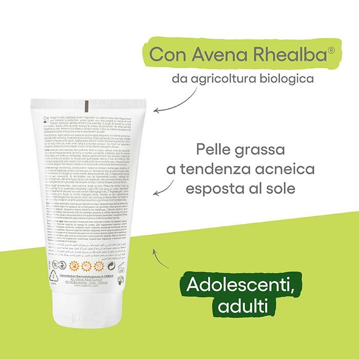 A-Derma Protect AD Crema Spf 50+ Crema Solare 150 ml