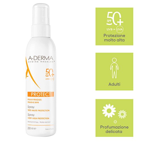 A-Derma Protect Spray Solare Spf 50+ 200  ml