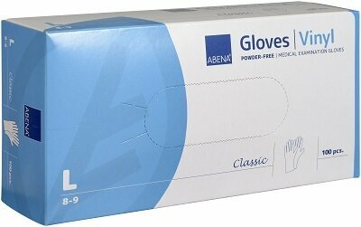 Abena classic guanto in vinile taglia l 100 pezzi