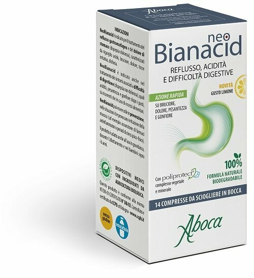Aboca neo bianacid 14 compresse gusto limone