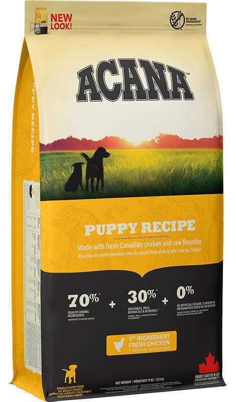 Acana heirtage puppy & junior crocchette per cani 17kg