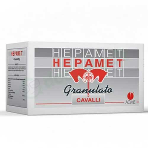 Acme Hepamet Integratore Fegato Cavalli 40 Buste Da 25 Gr
